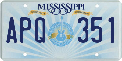 MS license plate APQ351
