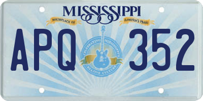 MS license plate APQ352