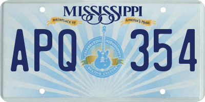 MS license plate APQ354