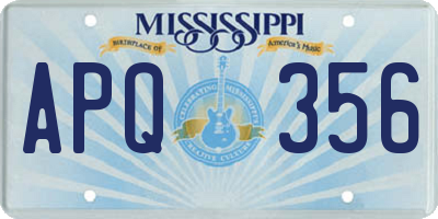 MS license plate APQ356