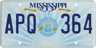 MS license plate APQ364