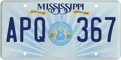 MS license plate APQ367