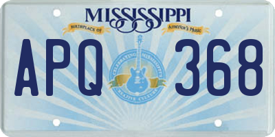 MS license plate APQ368