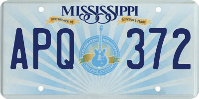 MS license plate APQ372