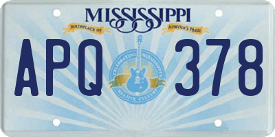 MS license plate APQ378