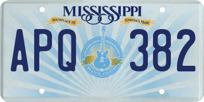 MS license plate APQ382