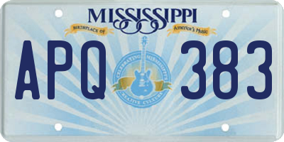 MS license plate APQ383