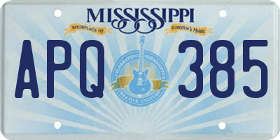 MS license plate APQ385
