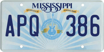 MS license plate APQ386