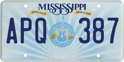 MS license plate APQ387