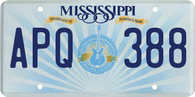 MS license plate APQ388