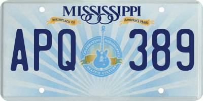 MS license plate APQ389