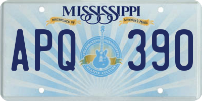 MS license plate APQ390