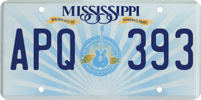MS license plate APQ393