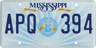 MS license plate APQ394