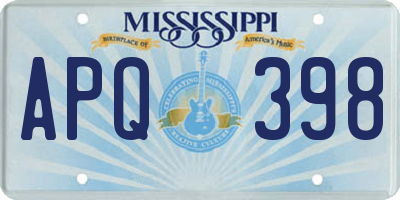 MS license plate APQ398