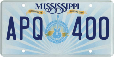 MS license plate APQ400
