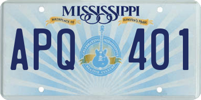 MS license plate APQ401
