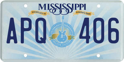 MS license plate APQ406