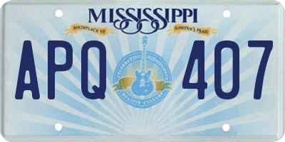 MS license plate APQ407