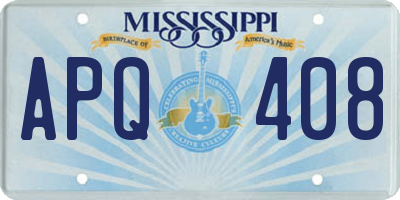 MS license plate APQ408