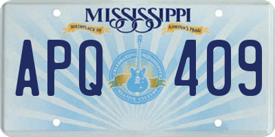 MS license plate APQ409