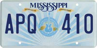 MS license plate APQ410