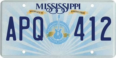 MS license plate APQ412