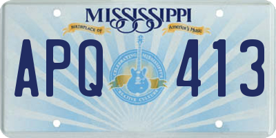 MS license plate APQ413