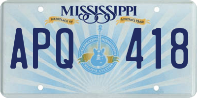 MS license plate APQ418