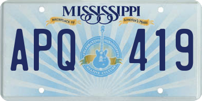 MS license plate APQ419