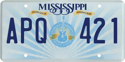 MS license plate APQ421