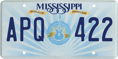 MS license plate APQ422