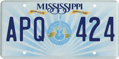 MS license plate APQ424