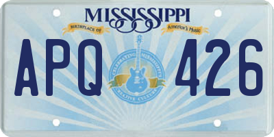 MS license plate APQ426