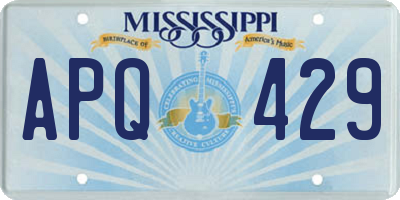 MS license plate APQ429