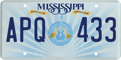 MS license plate APQ433
