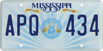 MS license plate APQ434