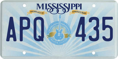 MS license plate APQ435