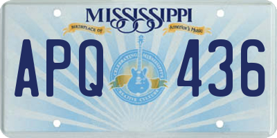 MS license plate APQ436