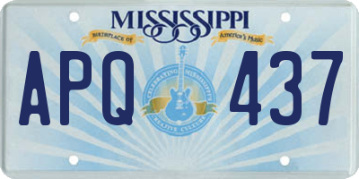 MS license plate APQ437