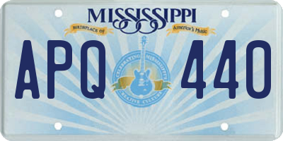 MS license plate APQ440