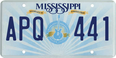 MS license plate APQ441