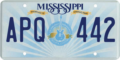 MS license plate APQ442