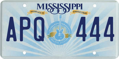 MS license plate APQ444