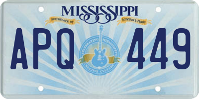 MS license plate APQ449