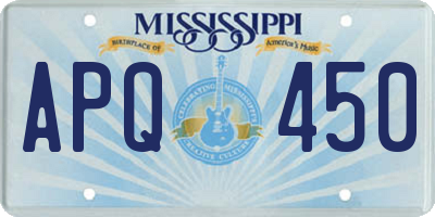 MS license plate APQ450