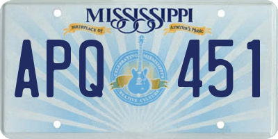 MS license plate APQ451