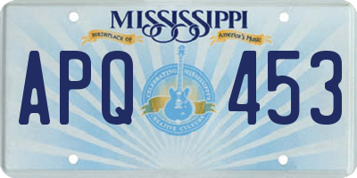 MS license plate APQ453