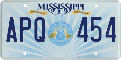 MS license plate APQ454